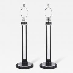 Charles Hollis Jones Lucite and Black Enamel Table Lamps by Charles Hollis Jones circa 1960s - 335255