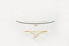 Charles Hollis Jones Lucite and Brass Coffee Table by Charles Hollis Jones C 1970s - 3712101