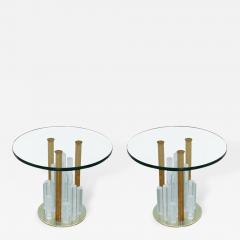 Charles Hollis Jones Lucite and Brass Skyscraper Side Tables by Charles Hollis Jones - 225932