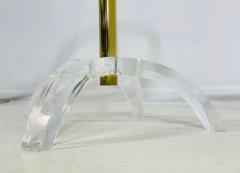 Charles Hollis Jones Lucite and Brass Vanity Swivel Chair by Charles Hollis Jones USA 1960s - 4163661