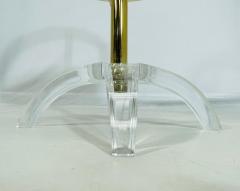 Charles Hollis Jones Lucite and Brass Vanity Swivel Chair by Charles Hollis Jones USA 1960s - 4163662
