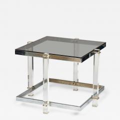 Charles Hollis Jones Lucite and Chrome Coffee Table Style of Charles Hollis Jones - 4279187
