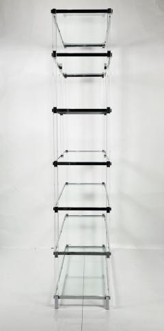 Charles Hollis Jones Lucite and Nickel Etagere by Charles Hollis Jones from the Metric Collection - 3103988