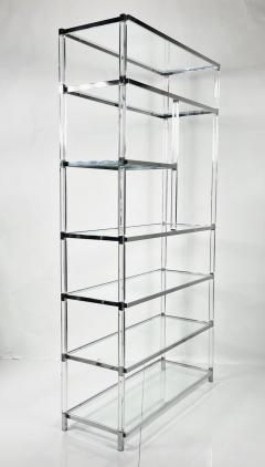 Charles Hollis Jones Lucite and Nickel Etagere by Charles Hollis Jones from the Metric Collection - 3103989
