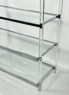 Charles Hollis Jones Lucite and Nickel Etagere by Charles Hollis Jones from the Metric Collection - 3103990