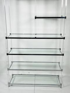 Charles Hollis Jones Lucite and Nickel Etagere by Charles Hollis Jones from the Metric Collection - 3103991