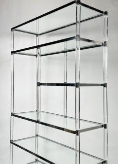 Charles Hollis Jones Lucite and Nickel Etagere by Charles Hollis Jones from the Metric Collection - 3103992