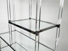 Charles Hollis Jones Lucite and Nickel Etagere by Charles Hollis Jones from the Metric Collection - 3103994