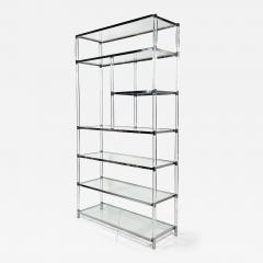 Charles Hollis Jones Lucite and Nickel Etagere by Charles Hollis Jones from the Metric Collection - 3110797