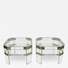 Charles Hollis Jones Lucite and Polished Nickel Side Tables by Charles Hollis Jones - 3110804