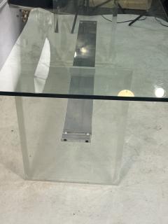Charles Hollis Jones MODERN LUCITE AND ALUMINUMIN INTERSECTING BAR COFFEE TABLE - 3414221