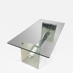 Charles Hollis Jones MODERN LUCITE AND ALUMINUMIN INTERSECTING BAR COFFEE TABLE - 3414681