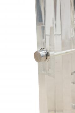 Charles Hollis Jones Mid Century American Lucite and Polished Nickel Dining Tabl - 4639511
