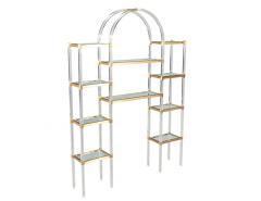 Charles Hollis Jones Mid Century Modern Acrylic and Brass Wall Unit Etagere by Charles Hollis Jones - 3591451