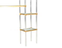 Charles Hollis Jones Mid Century Modern Acrylic and Brass Wall Unit Etagere by Charles Hollis Jones - 3591453