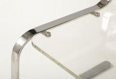Charles Hollis Jones Mid Century Modern Lucite and Chrome Cantilever Armchair C 1970  - 4823444