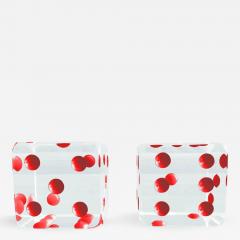 Charles Hollis Jones Oversized Dice Sculpture with Red Dots by Charles Hollis Jones - 335073