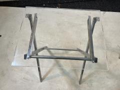 Charles Hollis Jones PAIR OF MODERN LUCITE AND CHROME X BASE FOLDING TABLES - 3314407