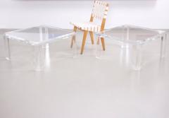 Charles Hollis Jones Pair of Charles Hollis Jones Lucite Coffee Tables or Side Tables - 550833