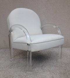 Charles Hollis Jones Pair of Lucite Club Chairs - 104220