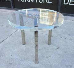 Charles Hollis Jones Pair of Lucite and Nickel Side Tables by Charles Hollis Jones - 3678527