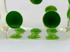 Charles Hollis Jones Set of Dice Bookends in Lucite Green Dots by Charles Hollis Jones - 3859567