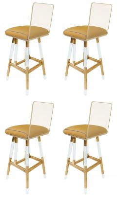 Charles Hollis Jones Set of Four Charles Hollis Jones Barstools from the Metric Collection Signed - 339436