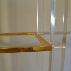 Charles Hollis Jones Shelving System in Lucite Glass and Brass by C Hollis - 2996332