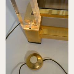 Charles Hollis Jones Shelving System in Lucite Glass and Brass by C Hollis - 2996373