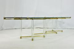 Charles Hollis Jones Treillage Coffee Table in Lucite and Brass by Charles Hollis Jones USA 1968 - 3992582