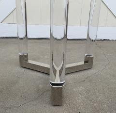 Charles Hollis Jones Tripod Table in Lucite and Polished Nickel by Charles Hollis Jones - 1831217