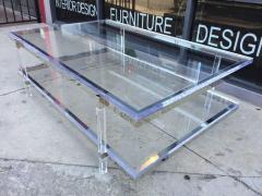 Charles Hollis Jones Two Tier Coffee Table in Lucite and Nickel by Charles Hollis Jones - 319228