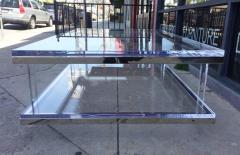 Charles Hollis Jones Two Tier Coffee Table in Lucite and Nickel by Charles Hollis Jones - 319238