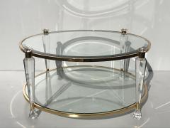 Charles Hollis Jones Two Tier Lucite Round Coffee Table - 481224