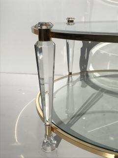 Charles Hollis Jones Two Tier Lucite Round Coffee Table - 481226