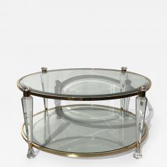 Charles Hollis Jones Two Tier Lucite Round Coffee Table - 481423