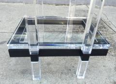 Charles Hollis Jones Vanity Table in Lucite and Black Enamel by Charles Hollis Jones - 70846