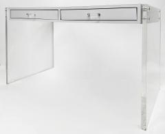 Charles Hollis Jones Vintage 1970s Lucite and Laminate 2 Drawer Writing Desk - 4205417