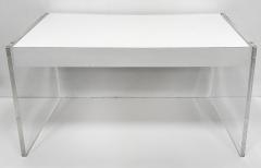 Charles Hollis Jones Vintage 1970s Lucite and Laminate 2 Drawer Writing Desk - 4205428