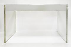 Charles Hollis Jones Vintage 1970s Lucite and Laminate 2 Drawer Writing Desk - 4205429