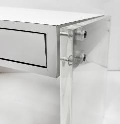 Charles Hollis Jones Vintage 1970s Lucite and Laminate 2 Drawer Writing Desk - 4205431
