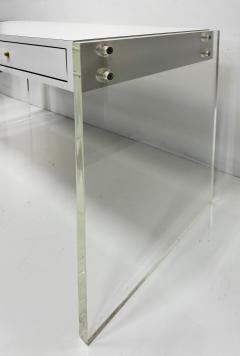 Charles Hollis Jones Vintage 1970s Lucite and Laminate 2 Drawer Writing Desk - 4205444