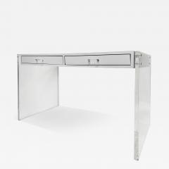 Charles Hollis Jones Vintage 1970s Lucite and Laminate 2 Drawer Writing Desk - 4207734