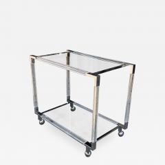 Charles Hollis Jones Vintage Chrome and Lucite Bar Cart by Charles Hollis Jones Metric Collection - 754196