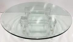 Charles Hollis Jones Vintage Thick Lucite Coffee Table Base After Charles Hollis Jones - 3843039