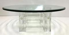 Charles Hollis Jones Vintage Thick Lucite Coffee Table Base After Charles Hollis Jones - 3843040