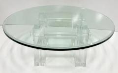 Charles Hollis Jones Vintage Thick Lucite Coffee Table Base After Charles Hollis Jones - 3843053