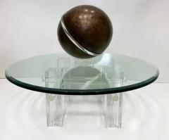 Charles Hollis Jones Vintage Thick Lucite Coffee Table Base After Charles Hollis Jones - 3843056