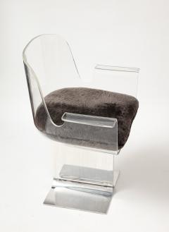 Charles Hollis Lucite and Chrome Desk Chair by Charles Hollis United States c 1970 - 4046294