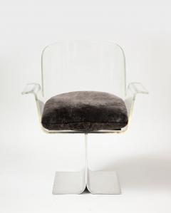 Charles Hollis Lucite and Chrome Desk Chair by Charles Hollis United States c 1970 - 4046317